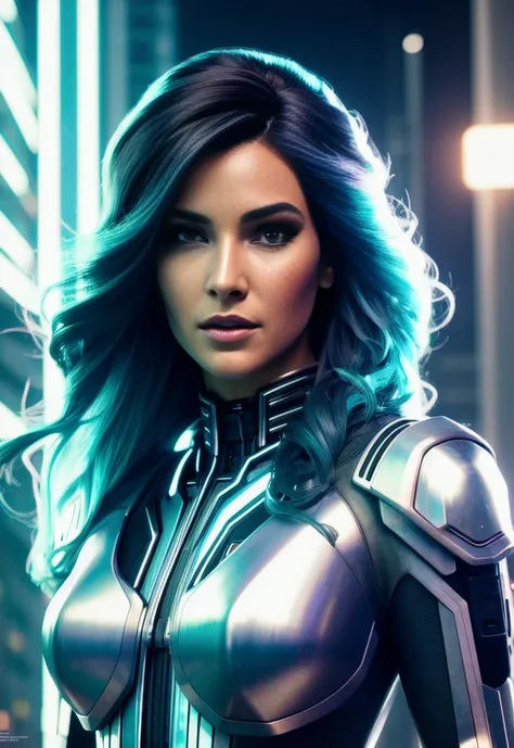 beautiful, woman, cybernetic, cyberpunk, detailed gorgeous face, flowing hair, vaporwave aesthetic, synthwave , digital painting, artstation, concept art, smooth, sharp focus, illustration, art by artgerm and greg rutkowski and alphonse mucha, vfx, volumetric , UHD 64k, UHD 64k, (highres:1.1), best quality, (masterpiece:1.3), perfect