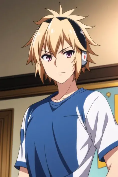 masterpiece, best quality, high quality, 1boy, solo, male focus, looking at viewer, upper body, <lora:izayoi_sakamaki:0.78>, izayoi_sakamaki, , , sportswear