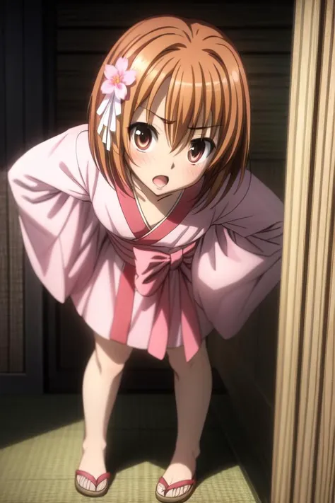 masterpiece, 1girl, highres, kinomoto_sakura, green eyes, blush, shy, good mood, looking at viewer,
realistic lighting, very detailed, full of detail,(completely nude:1.2),(vaginal sex:1.3),small breasts,