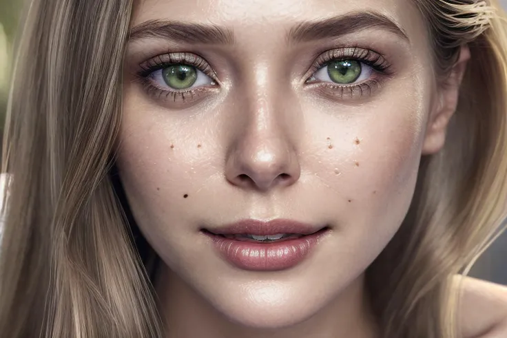 <lora:locon_elizabetholsen_v1_from_v1_64_32:1>, sks woman, Ultra realistic detail green eyes, Ultra realistic detail thick lips, Ultra realistic detail skin, Ultra realistic detail white perfect teeth no gap, Ultra realistic detail real life smile, Ultra realistic real life detail hair, horny, Look at viewer, seductrice, sexual attraction, warm professional lighting,
