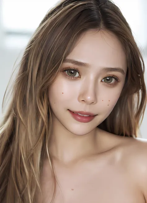 portrait of sks woman with slutty smile, epic (photo, studio lighting, hard light, sony a7, 50 mm, matte skin, pores, colors, hyperdetailed, hyperrealistic), <lyco:Elizabeth Olsen-LYCORIS:1.25>,