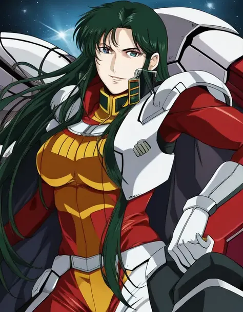 <lora:cima_garahau_lora:0.8>, 1girl, cima garahau, solo, looking at viewer, cowboy shot, spaceship hangar background, masterpiece