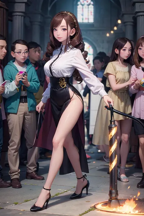 masterpiece, best quality,1girl,young girl,brown eyes,drill hair,pale _facesmile,tan skin,(nice leg line:1.3),thin waist,huge breasts,
BREAK
cleric, holy, divine, crusade, demons, undead, magic, epic, righteous
BREAK
around crowd:1.1,depth of field,looking at viewer,from front,full body
