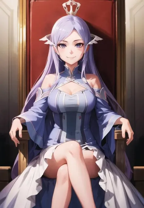 <lora:Quinella_Admin:0.8>, Quinella_Admin, smirk, sitting, throne, (acclaimed, alluring, captivating, exciting, gorgeous, striking:1.3), (highly detailed, high quality:1.3)