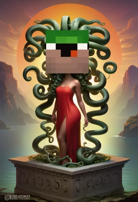 medusa, square head<lora:sendnoobs-sdxl-adam-e:1>