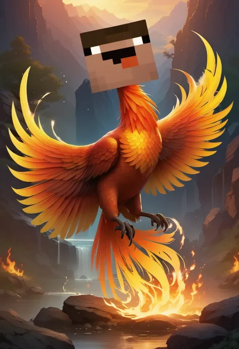 a majestic phoenix, square head<lora:sendnoobs-sdxl-adam-e:1>