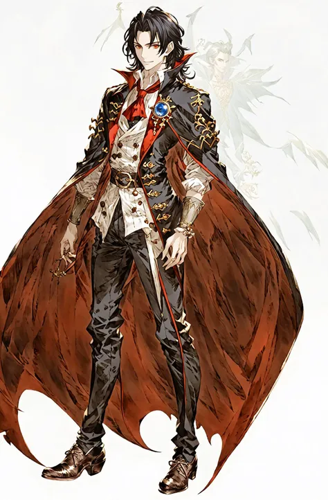 Count Dracula the vampire king, red eyes, black hair, slit pupils, closed mouth, looking at viewer,
((eye_style: fsn_ubw_style)), <lora:ryoji_ohara_Final_Fantasy_Brave_Exvius_ArtStyle:1.5>, <lora:granblue_fantasy_style_pony:1> granblue, granblue_fantasy_style_xl, <lora:sdxl_lightning_8step_lora:0.5>