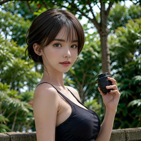 masterpiece, best quality, (realskin:1.5), photograph, lush jungle, 3/4 view of a Fluid Macanese Female Dockworker, Peaceful, film grain, Canon RF, L USM, Kodachrome, extremely detailed CG Unity 8k wallpaper, photorealistic, realistic,8k,highres,cinemagraph <lora:eimifukada:0.7>