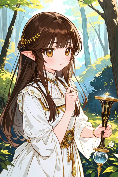 1girl, fantasy Cinematic still, fairy tale, High exposure of a ("Brown-eyed girl, you my brown-eyed girl.":1.3) , it is very Dramatic and Moist, Elvish background, crowded trees and foliage, at Dawn, split diopter, Classical, Confused, Superflat, soft light, F/8, BW, icon style, opulent, highly detailed, Flickr, (romanticism art stylized by Edward Blair Wilkins:1.3) , (Guy Rose:0.8) , (Bong Joon Ho:1.2) , (Mariusz Lewandowski:1.3) , black and white, intricate