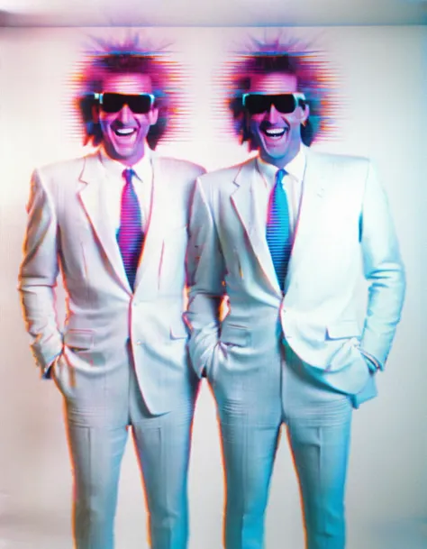 handsome muscular blonde man wearing glasses and a white shirt and brown tie,  laughing, brushing,hands above head in handcuffs,tickled armpits by  two muscular bald men wearing black suits standing behind him and looking at him with seriousness, office background, 