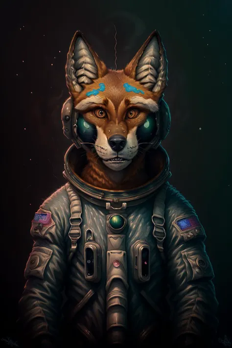 portrait of a werefox astronaut, epic composition, dreamlike, absurdes, fantasy, pastel colors aesthetic, highly detailed, surrealistic, HDR, <lora:DREAMEE_V0.01:0.8>