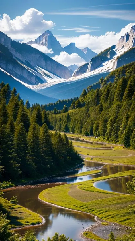 high quality, high resolution, extreme detail, masterpiece,  <lora:Mountains_LoRA:1>, ((mountains)), forests