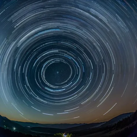 stars night sky long exposure  swirl <lora:long exposure:1>