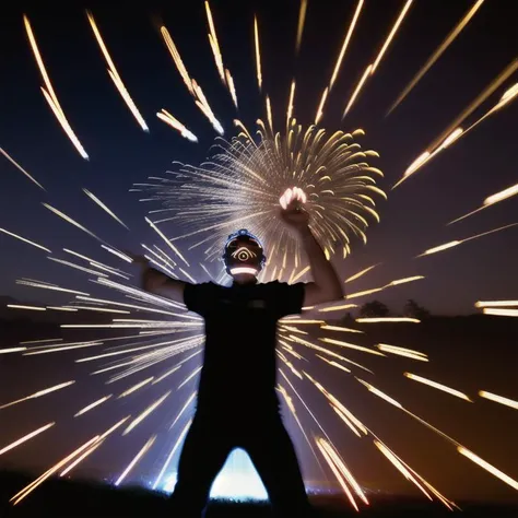 sparks show night long exposure <lora:long exposure:1> <lora:AllisonWilliamsv5-000005:1>