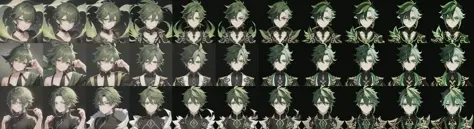 GenshinAvatar, (a boy with dark green hair and dark green eyes:1.4), highly_detailed, illustration, portrait, (((masterpiece))),(((bestquality))), (black background:1.4), simple_background, <lora:GenshinAvatar-000010:0>