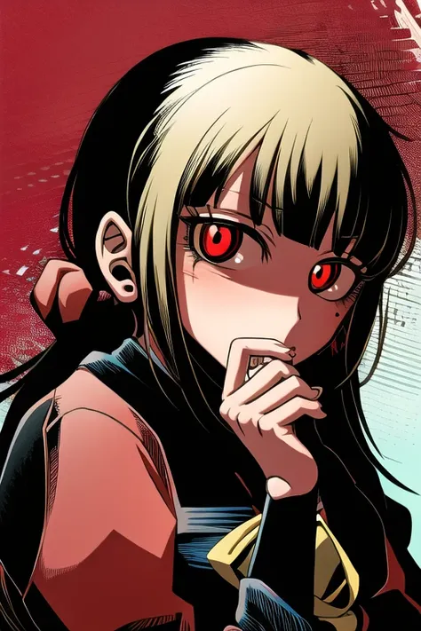 <lora:HakikaStyle:0.8>, 1girl, <lora:MakiDG:1>, schoolgirl uniform, red eyes, twintails, red scrunchie, 1girl, MakiDG, face, upper body, portrait, HakikaStyle