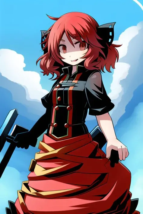 <lora:HakikaStyle:1>, 1girl, face, red hair, smile,