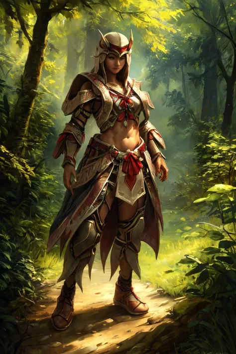 character portrait of a sexy, adult, (female:1.4), human:1.3, amatsu armor, gunner, thin, hi res, photorealism, soft shading, (detailed eyes:1.1), beautiful eyes, (masterpiece:1.2), detailed face, good anatomy, cinematic lighting, ultradetailed, professional photography, hdr, 3d, lifelike, cinematic, realistic, hyper detailed, maximum detail, volumetric light, by kenket , ross tran, michael & inessa garmash, pino daeni, ruan jia, wolfy-nail, breasts, athletic, solo, detailed background, photorealistic, hyper realistic, standing, outdoors, forest,