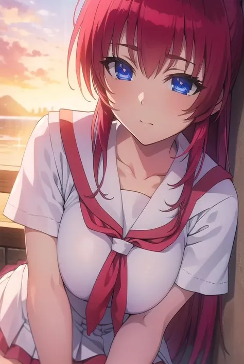 mikotoshiratori, <lora:mikotoshiratori-lora-nochekaiser:1>,
mikoto shiratori, long hair, blue eyes, red hair, skirt, ponytail, hair ribbon, ribbon,
BREAK skirt, thighhighs, school uniform, zettai ryouiki, serafuku,
BREAK looking at viewer,
BREAK outdoors,
BREAK <lyco:GoodHands-beta2:1>, (masterpiece:1.2), best quality, high resolution, unity 8k wallpaper, (illustration:0.8), (beautiful detailed eyes:1.6), extremely detailed face, perfect lighting, extremely detailed CG, (perfect hands, perfect anatomy),