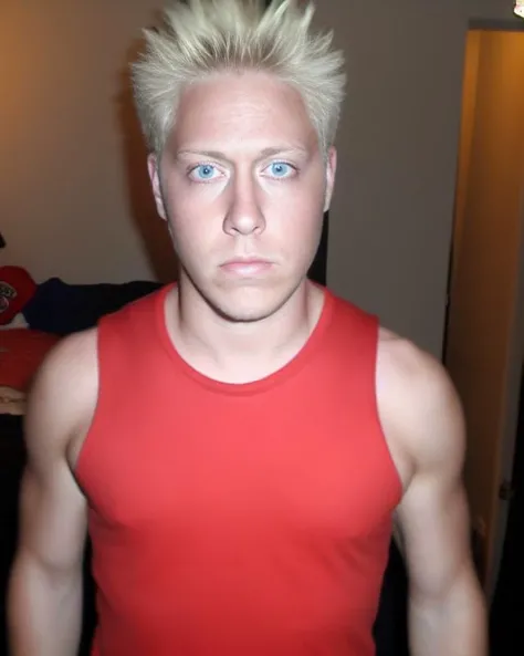 muscular attractive sks man as intricate real life Goku, turning into a super saiyan, full face, talk punk spiky blond hair, charging up, full of energy, angry eyes, cinematic, in a desert, aesthetics, full pov, dragon ball
