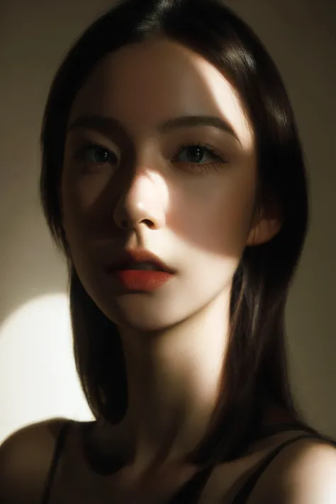 1girl (upper body) closeup Oleg Oprisco (best shadow, dramatic lighting) ( masterpiece, photorealistic) (best quality)