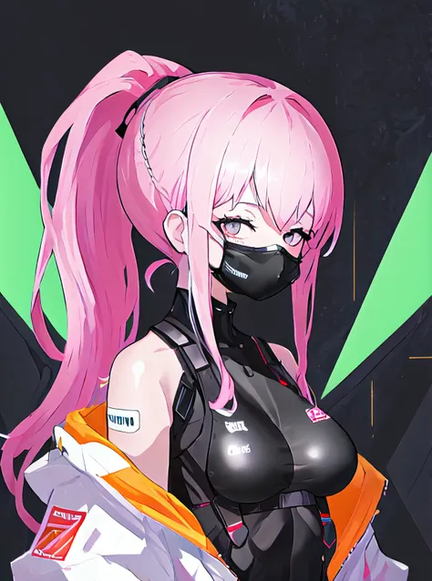 1girl, looking at viewer,bodysuit, face mask,cyberpunk, (headphones), 
{best quality}, {{masterpiece}}, {highres}, original, extremely detailed 8K wallpaper, {an extremely delicate and beautiful},,
 <lora:necoStyleLora_v10:1>