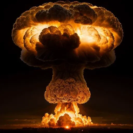 UHD, 4k, ultra detailed, cinematic, a photograph of <lora:cinematic explosion style 1.5:1.2>
a nuclear explosion over a city with a huge mushroom cloud cinematic explosion style, epic, beautiful lighting, inpsiring