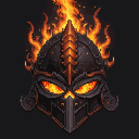 pixel art, cartoon illustration, front view of bone helmet, Ivory colors, simple black background, game icon <lora:game_icon:0.4> <lora:pixelbuildings128-v2:0.8>