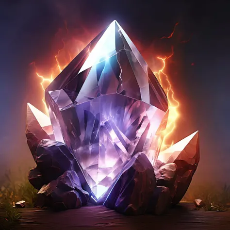crystal,(lightning),
4k,realistic,phograph,black background,simple background,game icon,<lora:game_icon_diablo_style:0.85>,