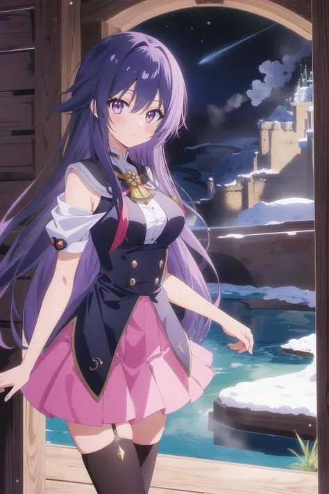 1girl, grand Anime, (contrasting colors theme:0.7) , landscape of a Mature Abstract ([Gravensteen|The Grand Canyon of the Yellowstone]:1.3) from inside of a Hogwarts School of Witchcraft and Wizardry, Exceptional pond and space, Snowing, Fine art, Light, Vaporpunk, spotlight, F/5, Electic Colors, stylized, Simplified style, professional, absurdres, (stylized by Justin Gaffrey:1.0) , (Joanna Bauck:0.9) , anime sketch, goth, BW