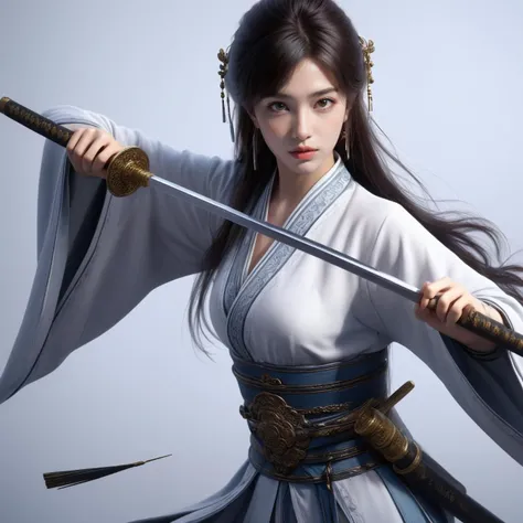 nvjianke,1girl,weapon,sword,solo,long hair,hair ornament,holding,black hair,holding weapon,holding sword,wide sleeves,chinese clothes,sash,long sleeves,realistic,closed mouth,hanfu,jewelry,
Best quality,masterpiece,ultra high res,<lora:20240301-1709278215417-0020:0.7>,