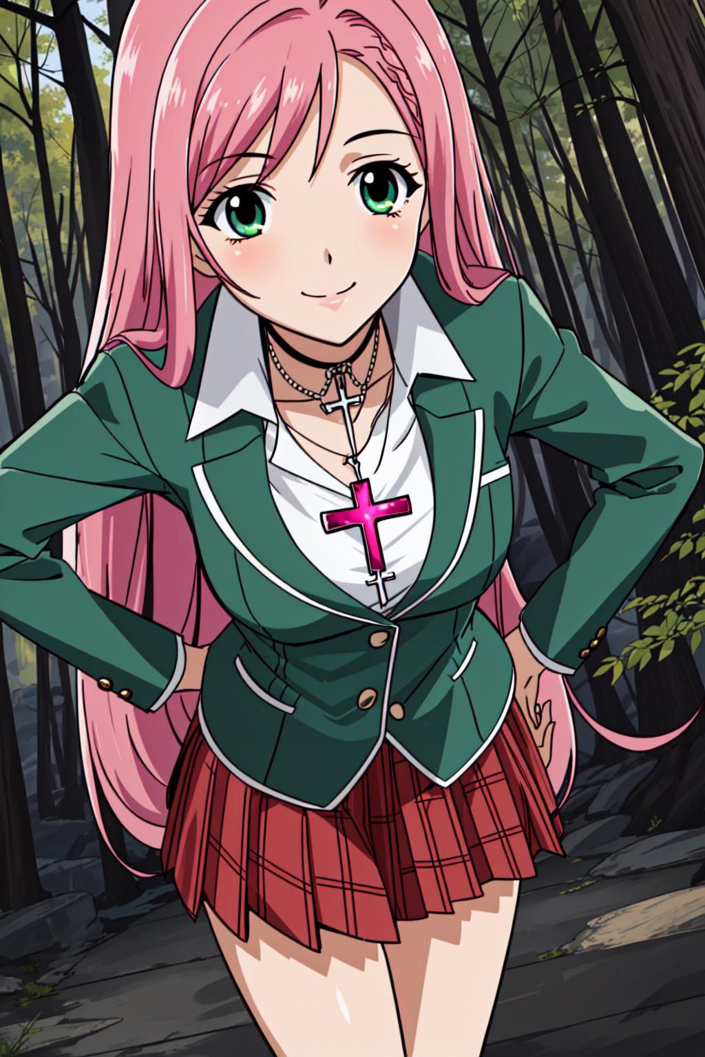 Anime Character - Rosario Vampire - Akashiya Moka v01
