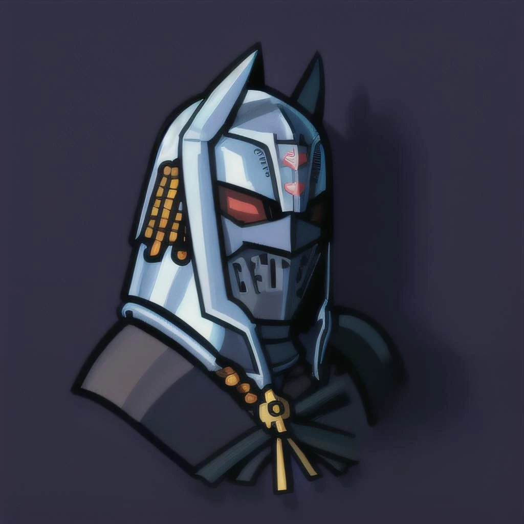 masterpiece, Knight , dark_background, flat illustration, vector, very detailed,  <hypernet:sxzIconmaker_iconmakerV2:1>