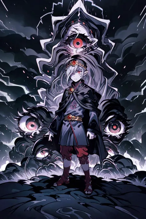 <lora:Vaati_Zelda:0.8>, Vaati_Zelda, 1boy, solo, hair over one eye, dynamic pose, dark atmosphere, castle, <lora:add_detail:0.7>, <lora:eyes everywhere:0.7>, eyes everywhere, full of eyes, yanjing, eyes, <lora:Concept - Shadowmancer:0.2>, shad0wmancer, ink, (swirling black ink), <lora:Concept - Electromancer_v1.1:0.1>, thunder-aura, purple electricity, lightning, <lora:tachi-e:1> white background, full body,