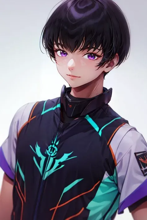 photorealistic, (4k), depth of field, (Masterpiece), (realistic skin texture), extremely detailed, intricate, hyper detailed, high resolution, professional photography, bokeh, depth of field, sharp detail, best quality, looking at viewer, 1boy, solo, male focus, <lora:mutsuki_naito:0.98>, mutsuki_naito, black hair, purple eyes, short hair, bangs, , ancient greece,
