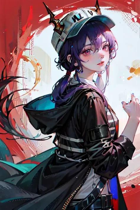 (Masterpiece:1.4), (best quality:1.4), (ultra highres:1.4),1girl, extremely detailed,8k, (ulzzang-6500:0.1), beautiful, detailed eyes, <lora:ArknightsChen5concept_10:1.0>, (origen:1.2), ch'en \(arknights\), looking at viewer, <lora:fashionGirl_v47:0.8>, (fashi-girl:1.0), realistic, makeup, cowboy shot, red eyes, (black shorts:1.2),red laser background,
