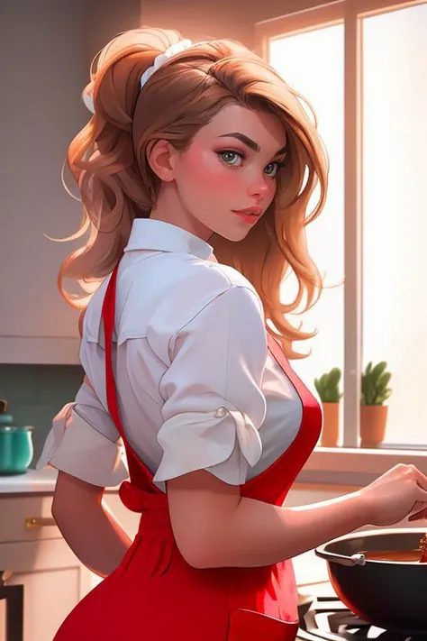 (DEN_ashley_tervort:0.9),
baking in a bright kitchen wearing an apron, pinny, baking, cooking, chef, apron,
bokeh, f1.4, 40mm, photorealistic, raw, 8k, textured skin, skin pores, intricate details  <lora:epi_noiseoffset2:1>, epiCRealism <lora:detail_slider_v4:0.8> <lora:ClothingAdjuster3:-1.2>