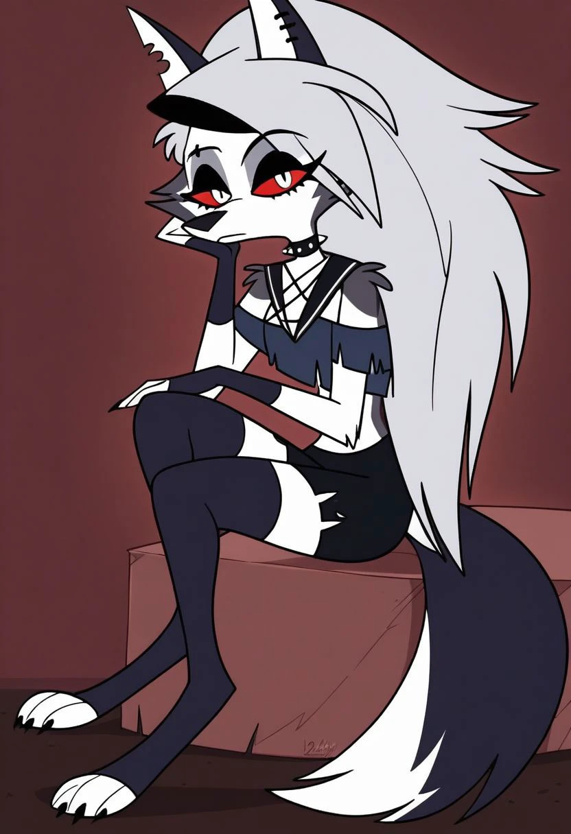 score_9, score_8_up, BREAK, source_anime, (1girl, solo), uncensored, perfect body, slim, thigh highs, fingerless gloves,
anthro, furry, (bored,<lora:sdxl-sailor_senshi_uniform-v1:1>, sailor_senshi_uniform,circlet,choker, black sailor collar, black skirt, sitting:1.2),
Loona \(Helluva Boss\), <lora:LoonaXL:1>, masterpiece, best quality, very aesthetic, absurdres,1girl, solo, full body portrait.