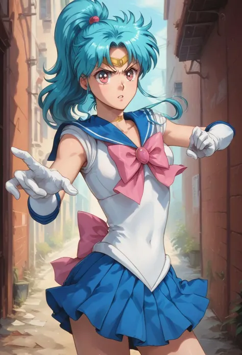 score_9, score_8_up, score_7_up, score_9, score_8_up, score_7_up, Cowboy Shot, Action Pose,
BREAK
botan, pink eyes, ponytail, blue hair, parted bangs,
BREAK
sailor_senshi_uniform
BREAK
Standing in an alley of a modern city,