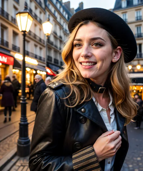 analog raw candid In Paris, a woman in a beret adds charm to the Montmartre scene, her profile enhanced by streetlamp light upper body,  sisters, (huge fox ears), Oil-rubbed collar, chesty, upper body, absurdres, illustration, smile, realistic, nature, outdoor, intricate details, eyeliner, mascara, on computer screen, <lora:DETAIL_SLIDER_BY_STABLE_YOGI:0.7>