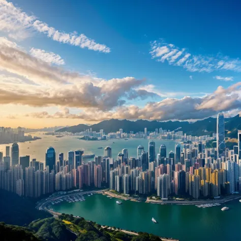 fallout hong kong skyline concept art, vibrant colors, japanese anime, 8 k hd, high details, trending on artstation
