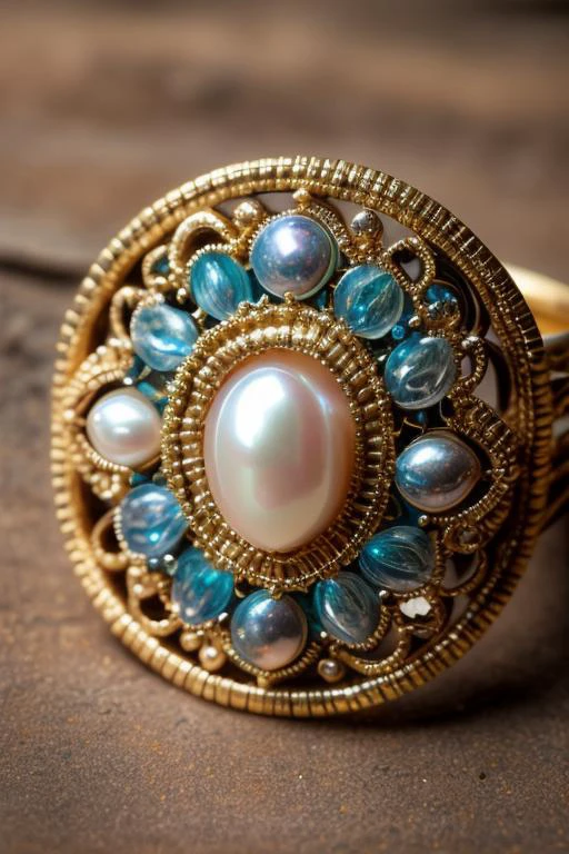 an concept art of magic ring, jewelry, (((Fashioned from the essence of astral pearls, the ring features swirling patterns reminiscent of tranquil galaxies. It bestows the wearer with a calming aura and the ability to pacify hostile creatures. ))) ,(( (ring))) on table,rim lights,digital art,focus on subject,duch angle,clsoe shot,closeup,focus on material and ((structure,masterpiece)), unique style, extreamlly detailed, maximum quality, best quality,},(epic scene:1.3),(ultrasharp:1.3),(masterpiece:1.1),best quality ,(photorealistic:1.2),ultrarealistic,realistic, Magnificent,Imperceptible detail,Intricately designed, <hypernet:sxzBloom_sxzBloom:0.6> <lora:add_detail:1> <lora:add_sharpness:0.63> <lora:MacroPhotography_last:0.77> macrophotography, (((intricated details)))