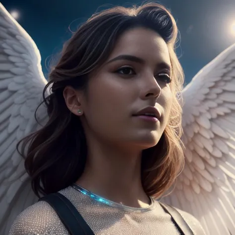 portrait art of female angel, art by alessio albi 8 k ultra realistic, angel wings, lens flare, atmosphere, glow, detailed, intricate, full of colour, cinematic lighting, trending on artstation, 4 k, hyperrealistic, focused, extreme details, unreal engine 5, masterpiece