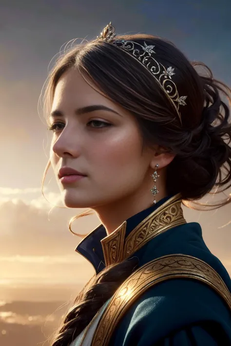 medieval princess, gorgeous, close-up portrait, intricate, elegant, volumetric lighting, scenery, digital painting, highly detailed, artstation, sharp focus, illustration, concept art, ruan jia, steve mccurry