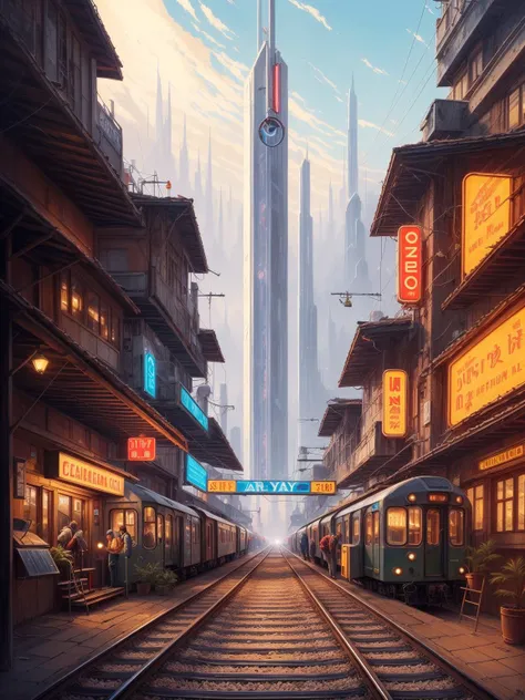 hyper detailed charismatic futuristic utopian city ,clean  mechanical city, trains, metro, flying cars, factory, neon, super advanced techonology  by gediminas pranckevicius, mark brooks,  james gurney, dan luvisi, petros afshar, tim hildebrandt, liam wong, thomas kinkade,ernst haeckel, trending on artstation