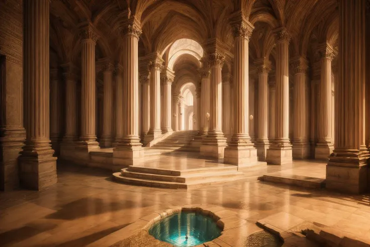 a photography of perfect landscape beautyful castle with marble stairs, alabaster columns, crystal floors <lora:add_detail:1> intricate detail, masterpiece, ultrarealistic, fantasy art, cocnept art, photorealistic digital paiting, ultradetialed, perfect quality, best quality, dramatic lights, ultrasharp <lora:Masterpiace:1>