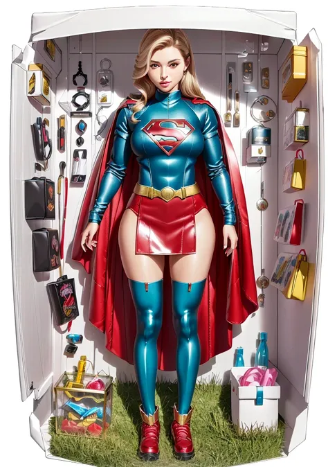 (masterpiece, best quality, ultra detailed, absurdres), diorama, 
closed  pack  premium toy box,  inboxDollPlaySetQuiron style, the superheoine  supergirl,  (plastic toy playset pack:1.3),  inside gift box,
  <lora:quiron_inboxDollPlaySet_v1_lora:0.97>
