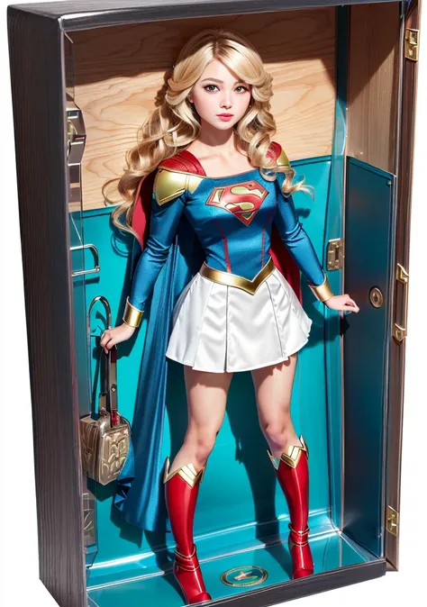 (masterpiece, best quality, ultra detailed, absurdres), diorama,
closed glass pack plastic toy box, inboxDollPlaySetQuiron style, the superheoine supergirl, (plastic toy playset pack:1.3), inside gift box,
<lora:quiron_inboxDollPlaySet_v1_lora:0.57>