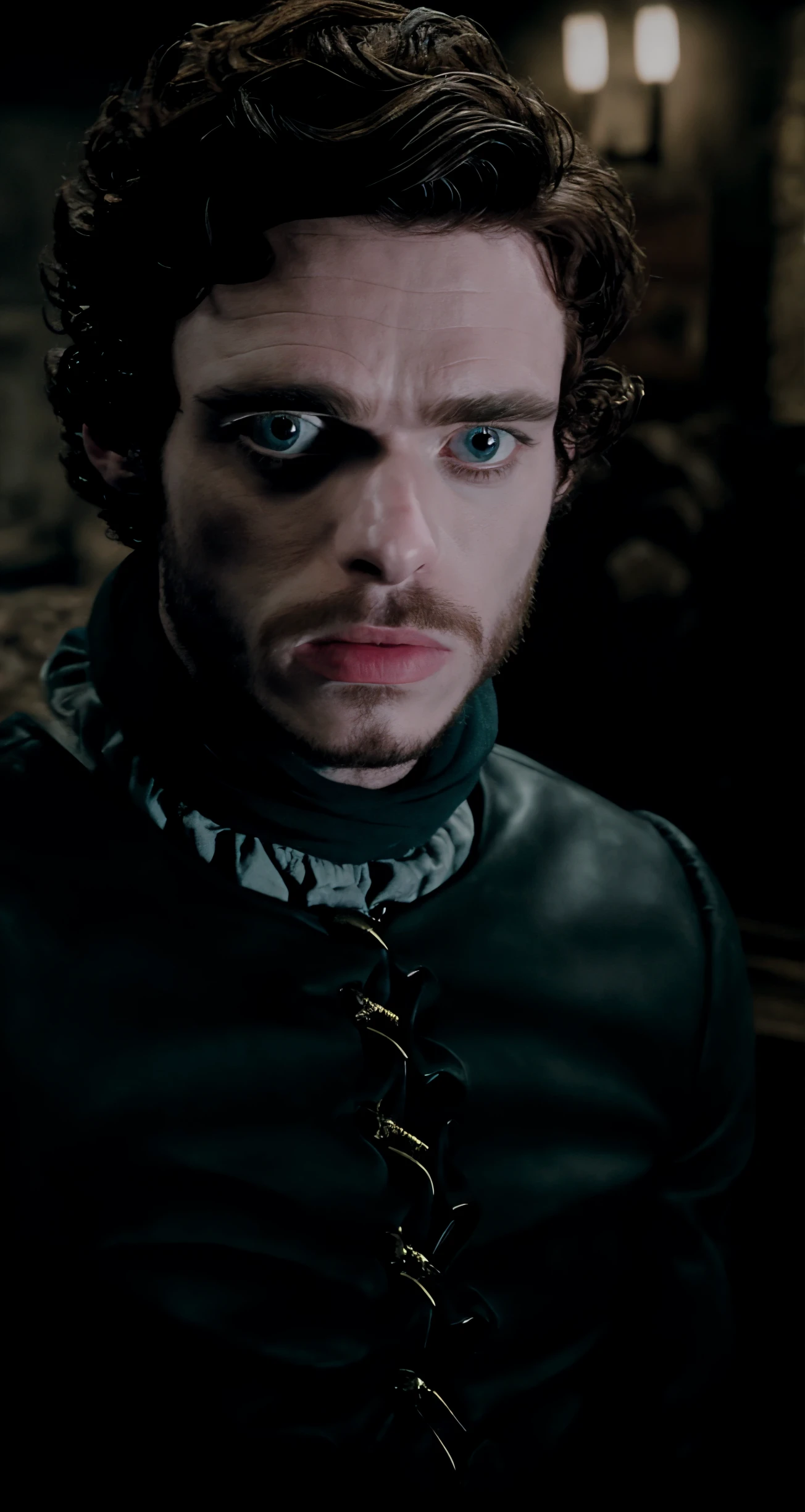 solo, shepherd, realistic, real life, looking at viewer, facing viewer,
robb stark , middle shot,
professional, high quality, amazing, low-poly, Cindy Sherman, Harvey Kurtzman,
masterpiece, highres, 4k, detailed background, boring, (cluttered:0.8)