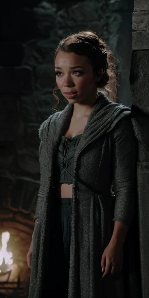 game of thrones, Harsh Senseless Puerto Rican Jessica Parker Kennedy, wearing Interesting Quartz Chore coat, Dual Kawaii